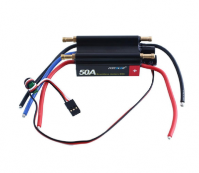 ESC Brushless FlyColor 50A 2-6S LiPo Water Cooling pentru Bărci RC – Performanță și Răcire Eficientă