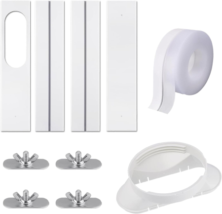 Climatizare & sisteme de incalzire - Kit Etanșare Fereastră Aer Condiționat Portabil cu Adaptor 13 cm
