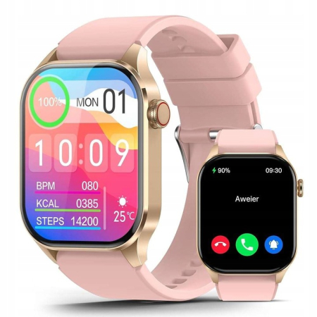 Smartwatch-uri - Smartwatch dama 2-04-inch-amoled-roz