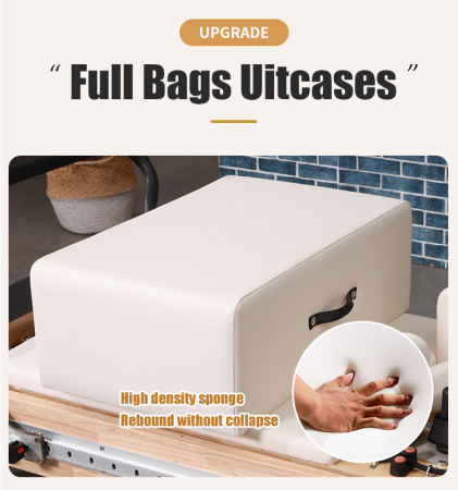 Aparat Reformer Profesional Pilates din Lemn – Echipament Fitness Premium pentru Tonifiere și Flexibilitate [7]