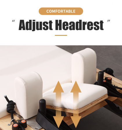 Aparat Reformer Profesional Pilates din Lemn – Echipament Fitness Premium pentru Tonifiere și Flexibilitate [6]