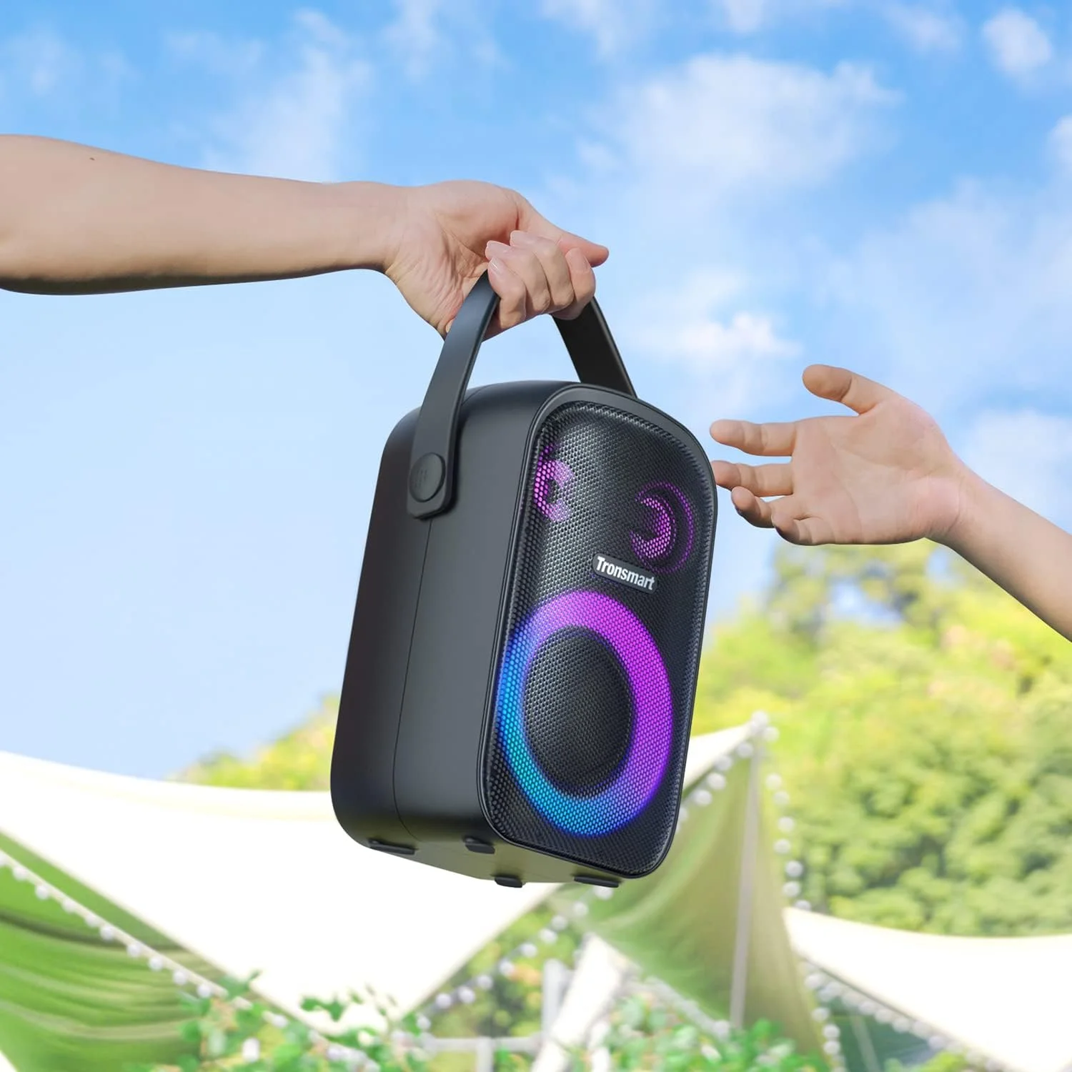 Boxa Portabilă Tronsmart Halo 110 Negru cu Sunet 60W, Iluminare LED și Funcție Karaoke [2]