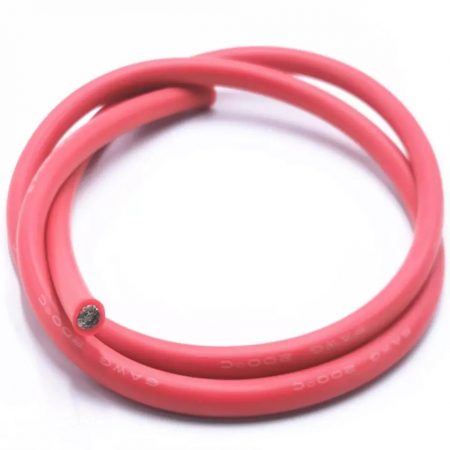 Cablu Siliconic 16 AWG, flexibil, Pentru Baterii Rezistent la 200 grade rola 2 m, 1m rosu 1m negru [1]