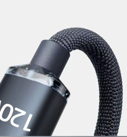 Cablu de date Crystal 6APD dual Type-C 120W încărcare rapidă compatibil Huawei Apple Samsung laptop telefon USB-C nylon împletit rezistent [1]