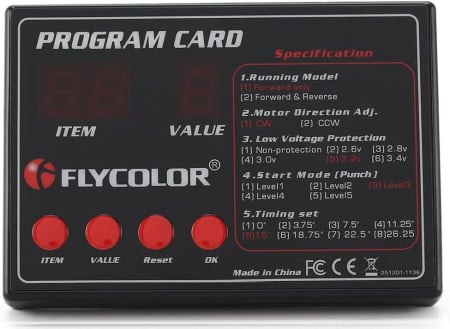 Module electronice - Placă Programare FLYCOLOR pentru ESC Brushless 50A-150A Bărci RC și Navomodele RC