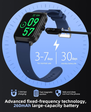 Ceas Inteligent SOUYIE 2024 pentru Femei 1 91 inch Apeluri Bluetooth Monitorizare Sanatate IP67 [1]