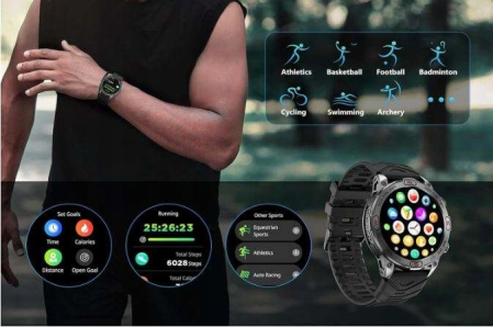 Smartwatch 1.43” AMOLED – Ceas inteligent pentru bărbați și femei cu apeluri Bluetooth, monitorizare sănătate și peste 100 moduri sport [1]
