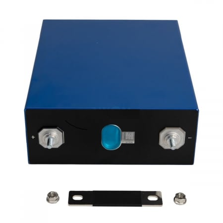 Acumulatori Litiu Ion - Celulă prismatică LiFePO₄ REPT CB75, 3.2V, 314Ah, Grade A, single stud (M6), cu busbars