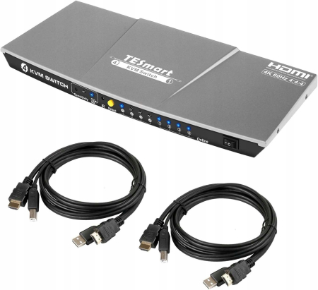Wireless - Comutator KVM HDMI 4K 60Hz 4x1 USB 2.0 – Control 4 PC-uri