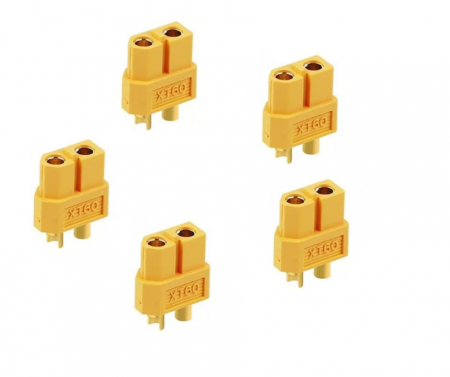 Mufe si Conectori - Conectori-xt60-mama-set-5-bucati-mufe-electronice-galbene