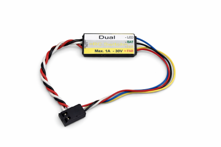 Dual RC Switch – Switch Dublu cu Memorie pentru Navomodele de Plantat (3W)
