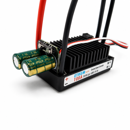 Variatoare Esc-uri Brushless - ESC Bidirectional ETRUM 100A pentru Motoare Brushed RC 3S-6S UBEC 5V/3A