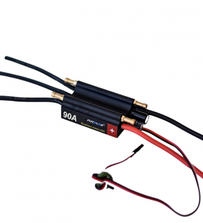 ESC Brushless 90A FlyColor – 2-6S LiPo / Litiu-Ion UBEC Inclus, Răcire pe Apă pentru Bărci RC