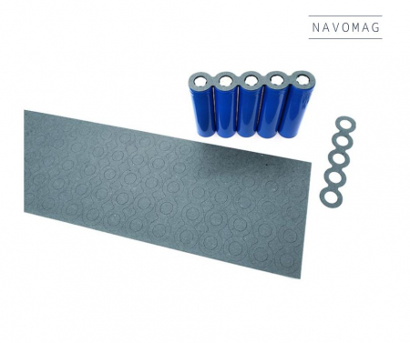 Hartie PVC cu Adeziv – Inele Izolatoare 5p pentru Acumulatori 18650 [2]
