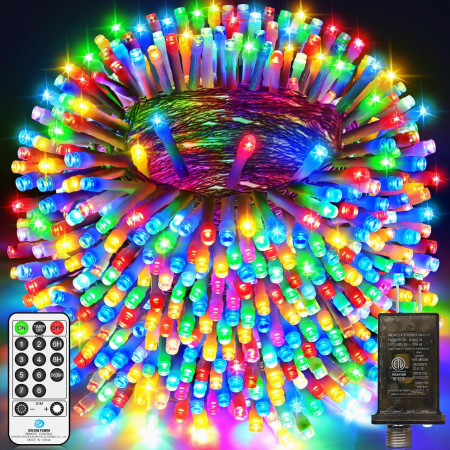 Iluminat & electrice - Instalație Crăciun 1000 LED Multicolor 120m cu Telecomandă și Timer