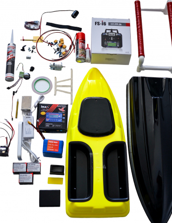 Kituri de construit - Kit Complet Navomodel DIY – Construiește-ți Propria Barcă de Viteză cu Autonomie Extinsă!