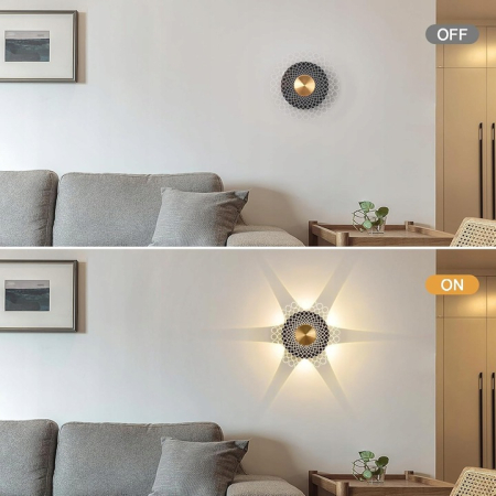 Lampă de perete LED 14W cu comutator tactil – reglare culoare 3000K–6000K | Design modern [1]