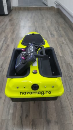 Navomodel de Viteză Brushless cu Sonar LUCKY FF918C și Acumulator 4S - Galben Fluo [6]