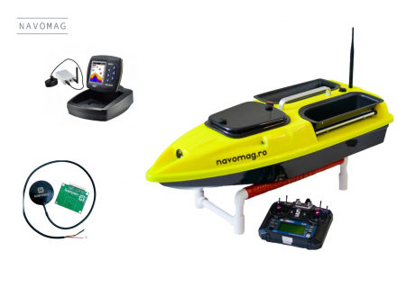 PACHETE PROMOȚIONALE - Navomodel de Viteză Brushless 4S cu Autopilot GPS și Sonar Lucky FF918C