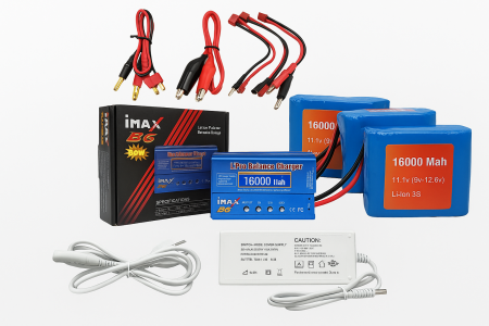 Acumulatori Navomodele - Pachet Acumulator Li-Ion 3S 16.000 mAh + Încărcător IMAX B6 + Alimentator 12V
