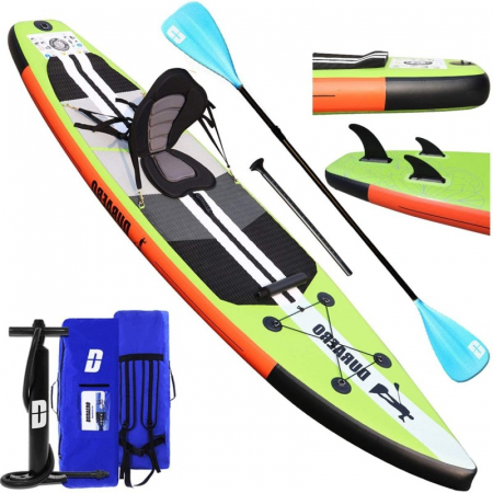 STAND UP PADDLES - Placă SUP Gonflabilă Verde 2-în-1 – Oferta Limitată! Tot ce Ai Nevoie pentru Aventuri de Neuitat. Cumpără Acum, Stocuri Reduse!