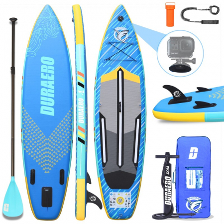 STAND UP PADDLES - Placă SUP Gonflabilă Albastru Deschis 2-în-1 – Oferta Limitată! Tot ce Ai Nevoie pentru Aventuri de Neuitat. Cumpără Acum, Stocuri Reduse!