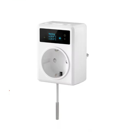 Iluminat & electrice - Priză Inteligentă  cu Termostat WiFi 16A Tuya Smart Life Compatibilă Alexa și Google Home