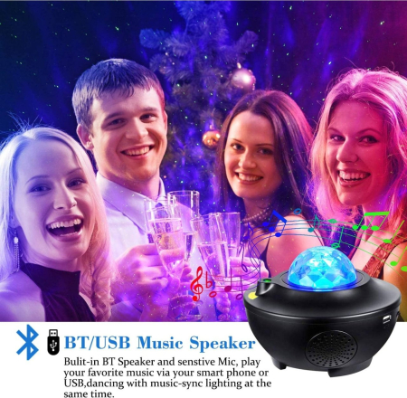 Proiector LED cu Stele și Difuzor Bluetooth 3 în 1 – Lumină Galaxie [2]