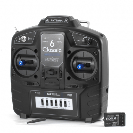 Radiocomenzi 6 Canale – Control Precis și Stabil pentru Modele RC Navomag - Redox Classic 6 - Emițător RC Digital Universal cu Receptor Inclus