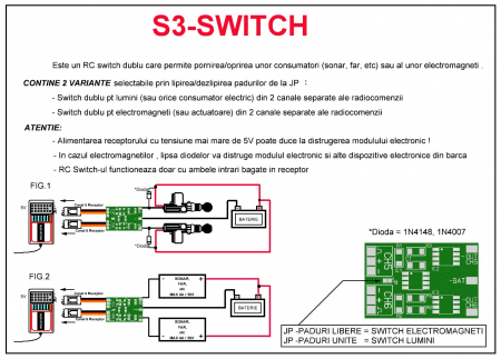 S3 Switch - RC Switch Dublu pentru Consumatori Electrici: Sonar și Faruri [3]