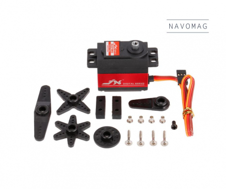 Piese pentru Navomodele - Servomotor Cuve Navomodel 20kgf JX 6221MG - Digital, Angrenaje Metalice, Accesorii Incluse