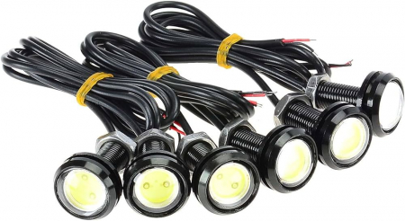 Set Leduri 18mm Eagle Eye - Lumină Galbenă, 12V, 9W, Rezistent la Apă, 2 Bucăți [1]