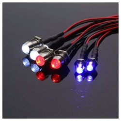 Set Leduri Semnalizare RC - 6 Leduri Albastru, Alb și Roșu pentru Automodele și Navomodele, 12V [4]