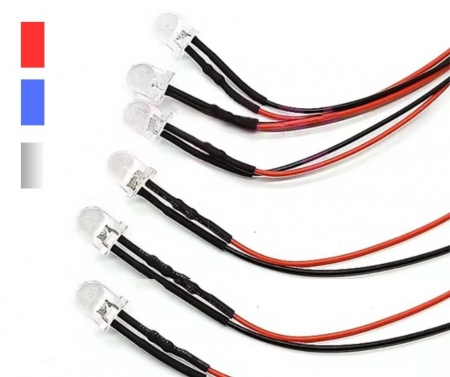 Module electronice - Set Leduri Semnalizare RC - 6 Leduri Albastru, Alb și Roșu pentru Automodele și Navomodele, 12V