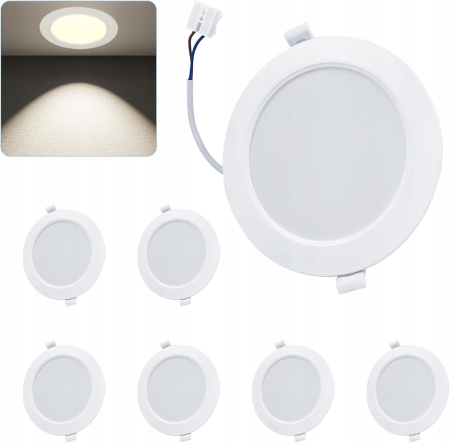 Iluminat & electrice - Spot LED încastrat 230V ultra-subțire, lumină albă neutră 4000K,