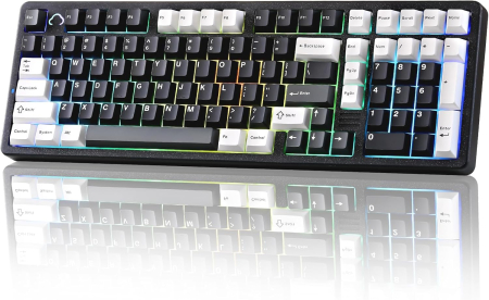 Smart Deals - Tastatură Mecanică Wireless YUNZII AL98 Aluminiu RGB QMK/VIA Milk Switch