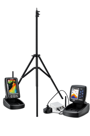 Trepied Sonar Pescuit 72–200 cm 2,5 kg Filet 1/4 Aluminiu Negru