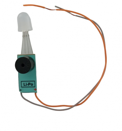 Voltmetru SMART RGB cu Buzzer – LED 10 mm pentru Acumulatori LiPo 2-4S