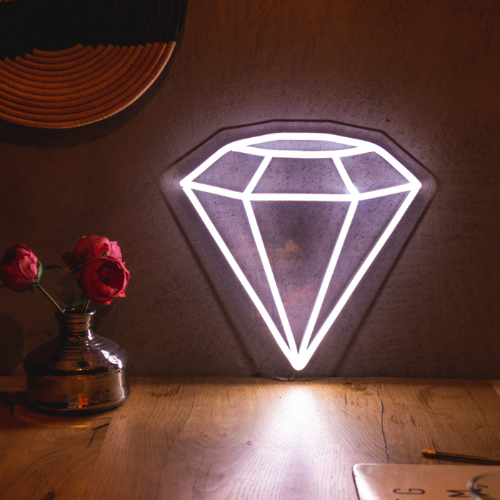Semn led neon model Diamant 40cm x 40cm [1]