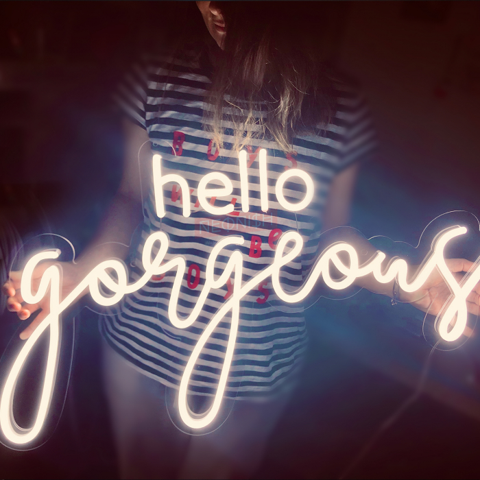 lampa luminoasa decorativa led neon Hello Gorgeous [2]
