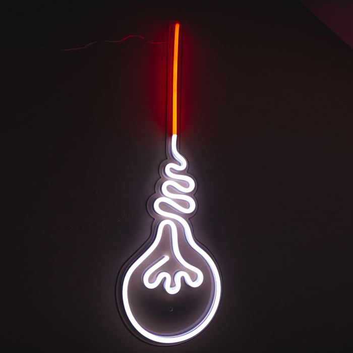 Semn led neon model Filament Bec 76cm x 24cm [4]