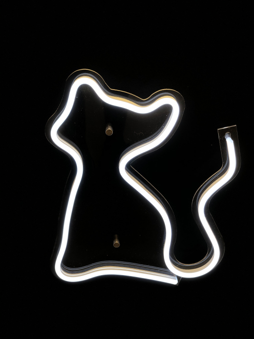 Semn led neon model Pisica 43cm x 34cm [2]