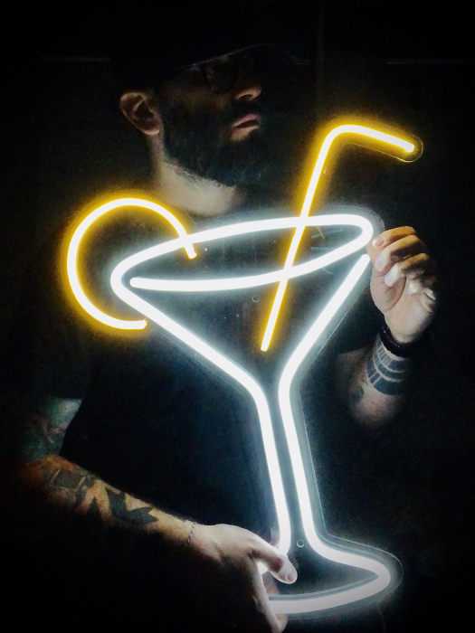 reclama luminoasa lampa decorativa semn led neon model pahar cocktail [5]