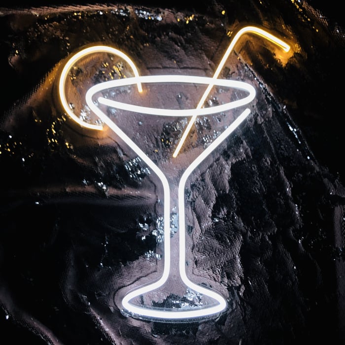 reclama luminoasa lampa decorativa semn led neon model pahar cocktail [1]