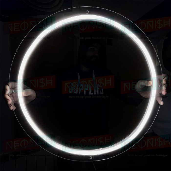 lampa luminoasa decorativa din led neon cerc ring light selfie [1]