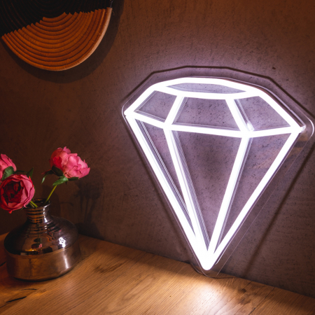 Semn led neon model Diamant 40cm x 40cm [1]