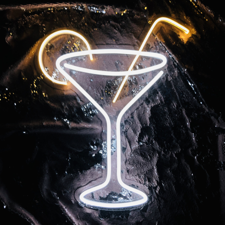 reclama luminoasa lampa decorativa semn led neon model pahar cocktail [0]
