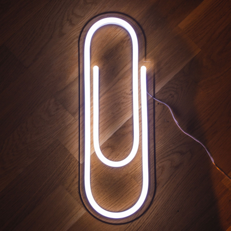 lampa luminoasa decorativa din led neon model agrafa [1]