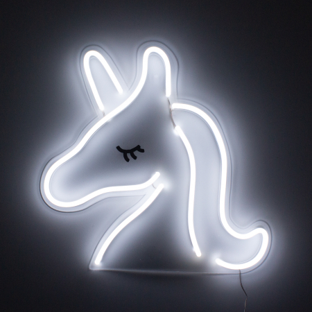 Shop - lampa luminoasa decorativa din led neon unicorn pentru copii sau decor pentru camera copilului