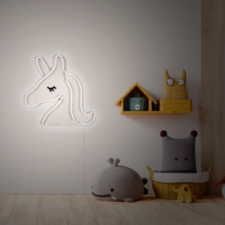 lampa luminoasa decorativa din led neon unicorn pentru copii sau decor pentru camera copilului [1]